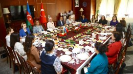 Milli Məclisin xanın deputatları Türkiyə səfirliyində - FOTOLAR