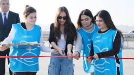 Leyla Əliyeva yeni parkın açılışında iştirak etdi - FOTO