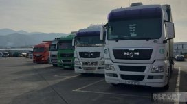 Gürcüstan 20 gündür Azərbaycan "TIR"larını gömrükdən buraxmır - FOTO