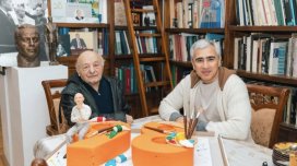 Anar Ələkbərov Xalq rəssamı Ömər Eldarovu evində ziyarət etdi - FOTO