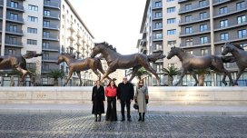 Prezident və ailə üzvləri "Bakı Ağ Şəhər"də olub