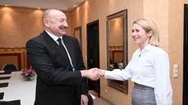 İlham Əliyev Münxendə Aİ-nin ali nümayəndəsi iə görüşüb