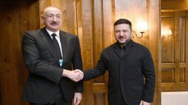 İlham Əliyev və Volodimir Zelenski görüşüb
