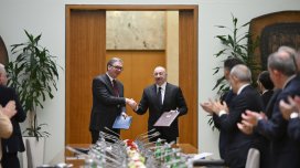 Azərbaycan və Serbiya prezidentləri mətbuata bəyanatla çıxış edib - YENİLƏNİB