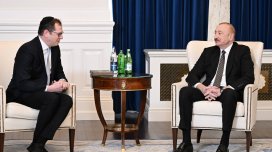 İlham Əliyev Vaşinqtonda Amerika İsrail İctimai Əlaqələr Komitəsinin icraçı direktoru və digər rəhbər heyəti ilə görüşüb