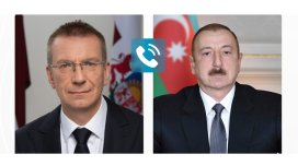 Latviya Prezidenti İlham Əliyevə zəng etdi