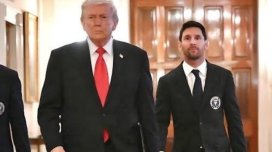 Messi Trampla görüşdü