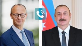 İlham Əliyev Almaniya kansleri ilə Yaxın Şərqi müzakirə etdi
