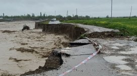 Sel avtomobil yolunu yararsız hala saldı