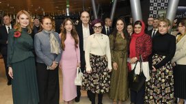 Leyla Əliyeva və Alena Əliyeva sərgidə - FOTO