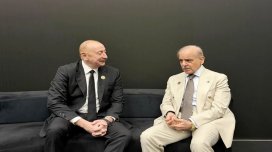 İlham Əliyev Antalyada Şahbaz Şəriflə görüşdü - FOTO