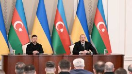 Azərbaycan və Ukrayna prezidentləri mətbuata bəyanatlarla çıxış etdi- YENİLƏNİB