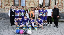 Leyla Əliyeva və Arzu Əliyeva Şəkidə uşaq evi sosial xidmət müəssisəsində olub - FOTO