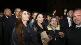Leyla Əliyeva və Arzu Əliyeva Beynəlxalq Xalça Festivalını ziyarət etdi - FOTO