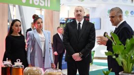 Prezident və birinci xanım "Caspian Agro Week" və "InterFood Azerbaijan" sərgiləri ilə tanış oldu - FOTO