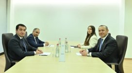 Hikmət Hacıyev ilə Armen Qriqoryan Ermənistanın Dilican şəhərində görüşüb