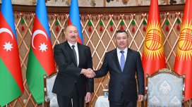 Azərbaycan və Qırğızıstan prezidentləri mətbuata bəyanatlarla çıxış etdi