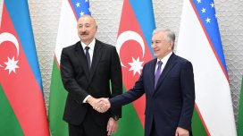 Şavkat Mirziyoyev "Heydər Əliyev" ordeni ilə təltif edildi