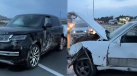 &ldquo;Mercedes&rdquo;lə &ldquo;Range Rover&rdquo; toqquşdu - VİDEO