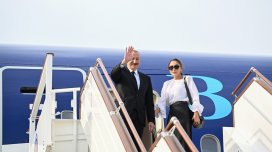 Prezidentin Qırğızıstana səfəri başa çatdı - FOTOLAR