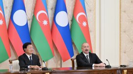 Azərbaycan və Laos prezidentləri mətbuata bəyanatlarla çıxış etdi - YENİLƏNİB