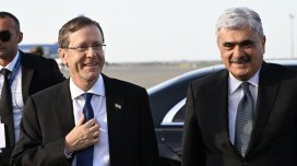 İsrail Prezidenti İsxak Hersoq Azərbaycana səfərə gəldi - FOTO
