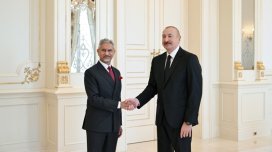 Prezidentin sosial şəbəkə hesablarında Hindistanın XİN rəhbərini rəsmi qəbul etməsi ilə bağlı videoçarx paylaşıldı
