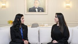 Leyla Əliyeva Dünya Turizm Təşkilatının Baş katibi ilə görüşdü - FOTO