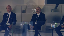 Prezident oyunu stadiondan izlədi