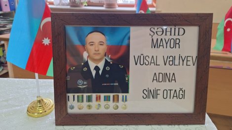 Şəhid mayor Vüsal Vəliyevə həsr olunmuş tədbir keçirildı - FOTO