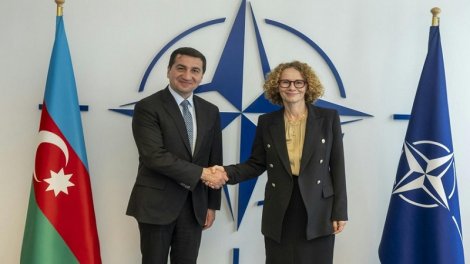 Hikmət Hacıyev NATO baş katibinin müavini ilə görüşdü