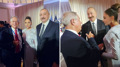 Prezidentlə xanımı BMT Baş Assambleyasının rəsmi qəbulunda - FOTO
