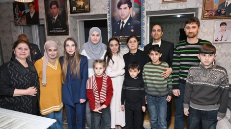 Milli Qəhrəman Natiq Qasımovun ailəsi Leyla Əliyeva və Alyona Əliyevaya təşəkkür edib