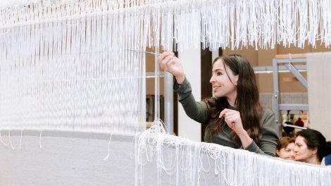 Şuşa məscidi üçün hazırlanan dairəvi əl xalçasının kəsim mərasimi oldu - FOTO