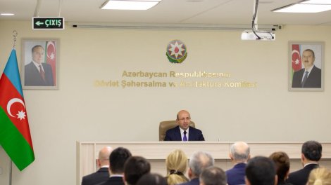 Dövlət Şəhərsalma və Arxitektura Komitəsində qurumun yaradılmasının 20 illiyi və ilin yekunlarına həsr olunmuş iclası keçirilib