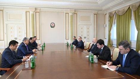 İlham Əliyev Qazaxıstanın xarici işlər və nəqliyyat nazirlərini qəbul etdi - FOTO