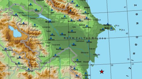 Xəzər dənizində daha bir zəlzələ oldu