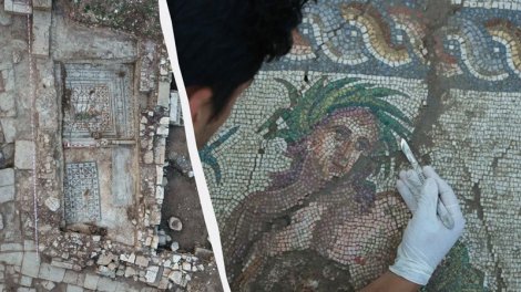 Qədim Türkiyə şəhərində 1800 illik nadir mozaika aşkar edildi