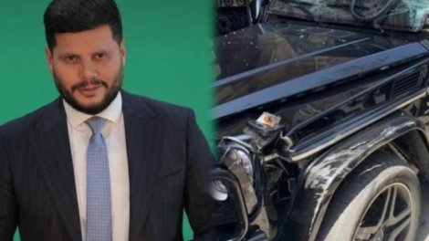 Zaur Kamal ağır qəzaya düşdü: Avtomobili yararsız haldadır - FOTO