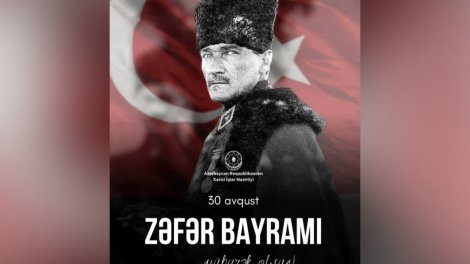 Azərbaycan XİN Türkiyəni Zəfər Bayramı münasibətilə təbrik edib