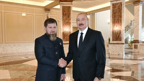 İlham Əliyev Ramzan Kadırovu qəbul etdi - FOTO