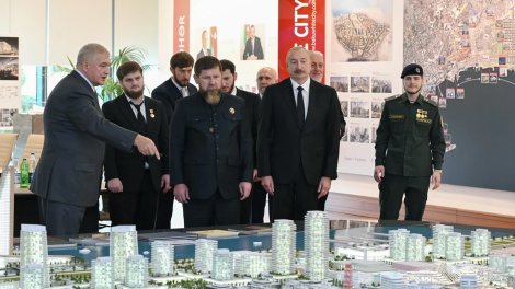 İlham Əliyev və Ramzan Kadırov "Bakı Ağ Şəhər"də olub - FOTO
