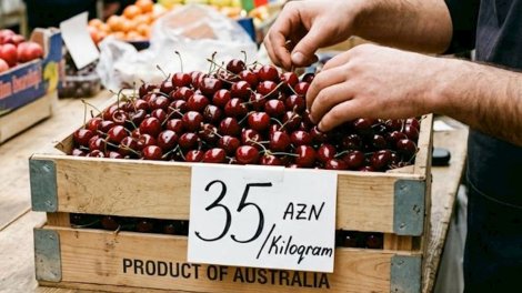 Avstraliyadan Azərbaycana kiloqramı 35 manata gilas gətirilib