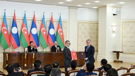 Azərbaycanla Laos arasında Birgə Bəyanat qəbul olundu və sənədlər mübadilə edildi - FOTO