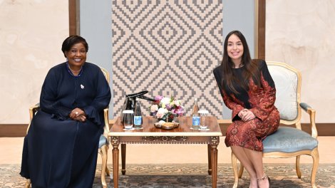 Leyla Əliyeva Zimbabvenin birinci xanımı ilə görüşdü