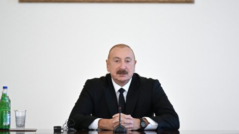 İlham Əliyev VII Ümumdünya Mədəniyyətlərarası Dialoq Forumunun açılışında çıxış edir