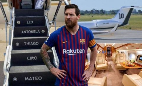 Messi 12 milyon avroya təyyarə aldı (Fotolar)