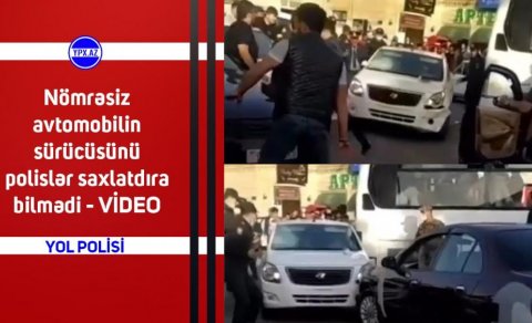 Bakıda bu sürücünü polislər də saxlaya bilmədi (VİDEO)