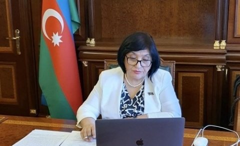 Sahibə Qafarova siyasi partiya rəhbərləri ilə videokonfransda - FOTO