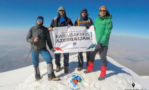 Ağrıdağın zirvəsindən dünyaya “Qarabağ Azərbaycandır!” çağırışı